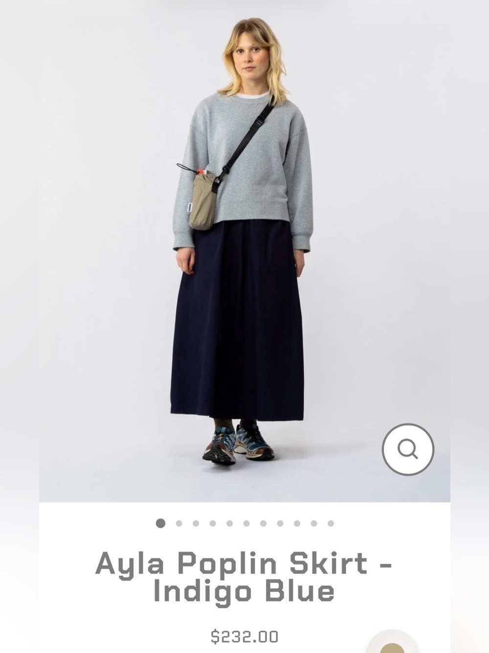 WAWWA - Ayla Poplin Skirt - Indigo Blue